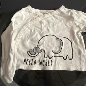 Gerber Cream Elephant Graphic Long Sleeve Tee
